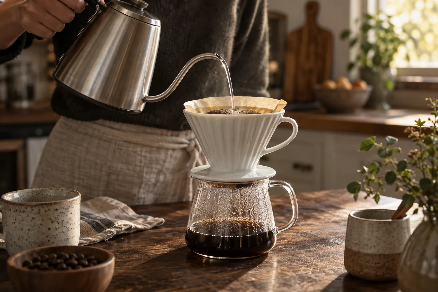 Filterkoffie zetten met een handfilter